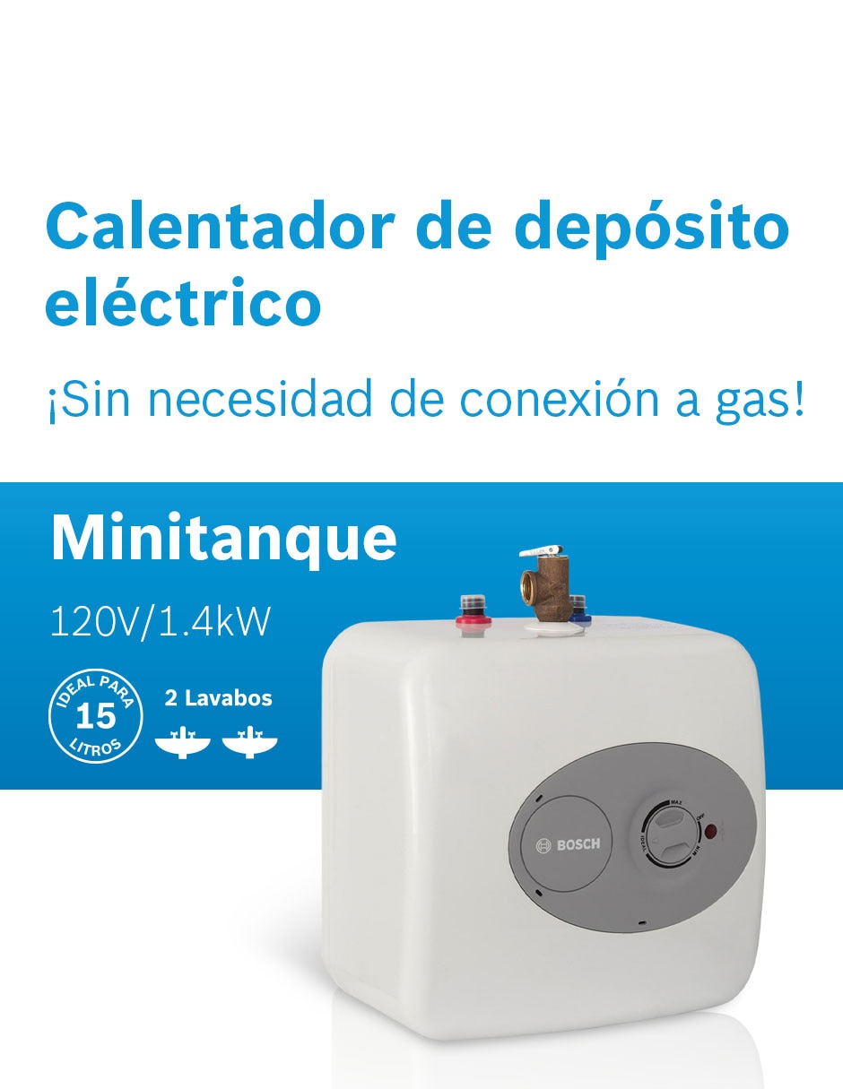 Calentador alta recuperación Minitanque 15 L eléctrico 5