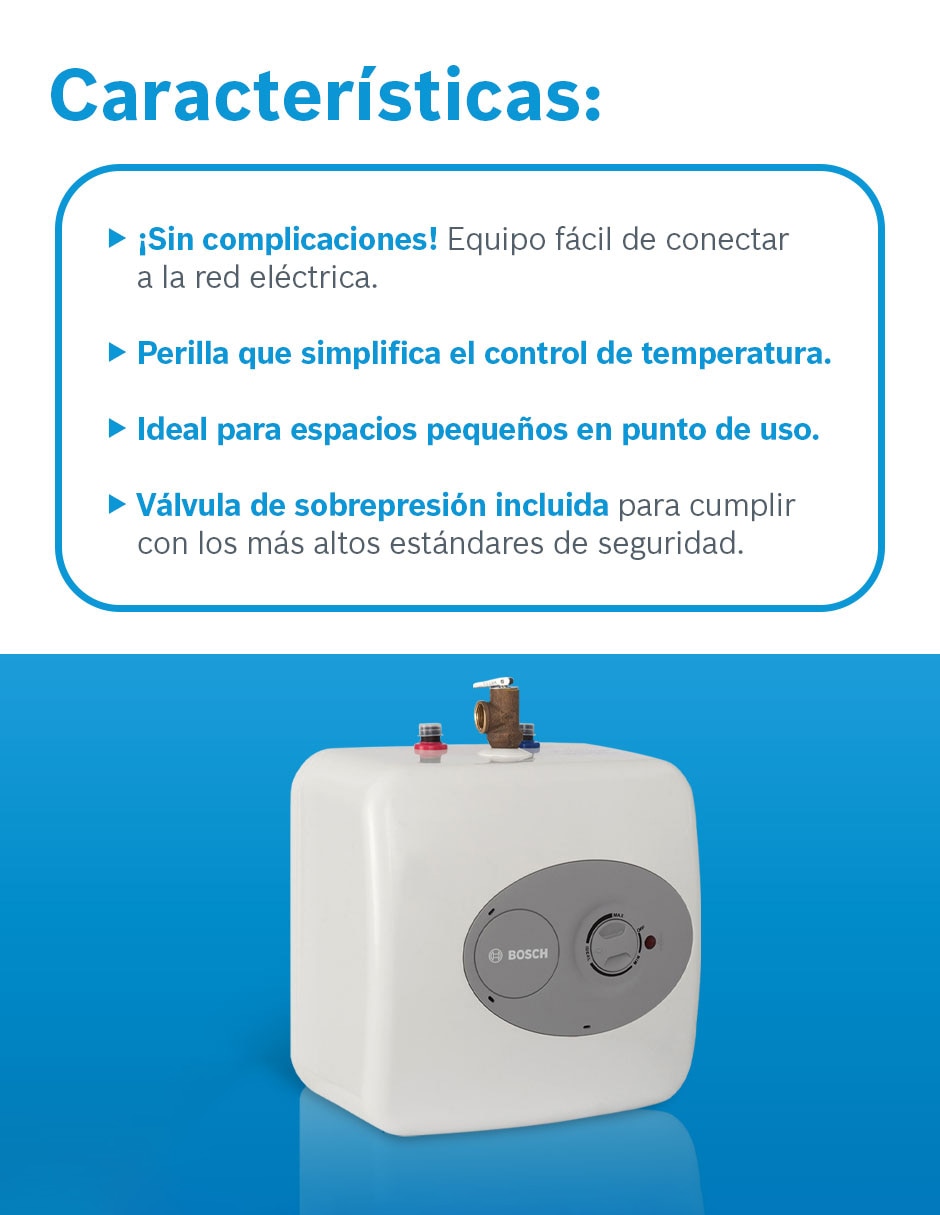 Calentador alta recuperación Minitanque 15 L eléctrico 6