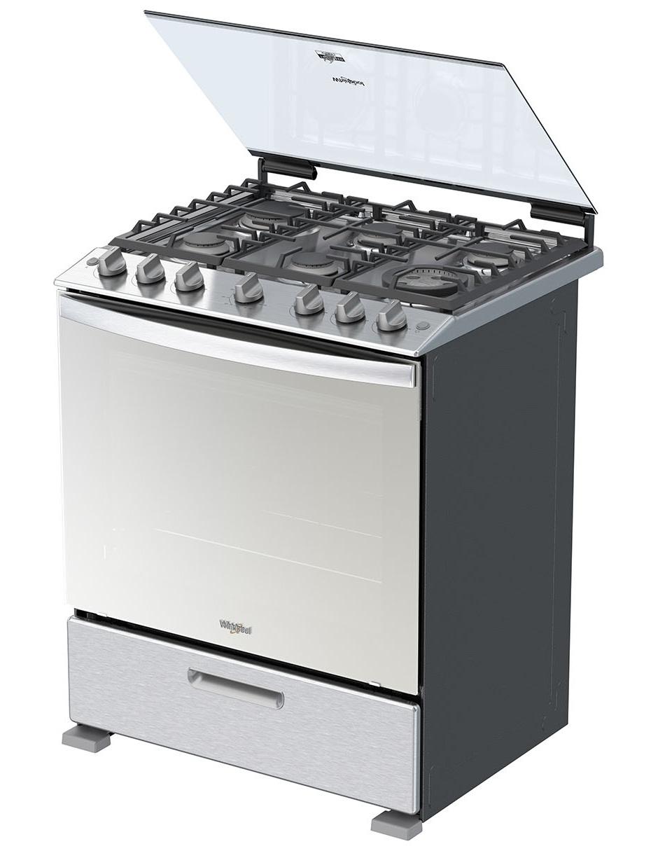 Estufa de piso a Gas LP 76 cm WFR5100S de 6 quemadores 3