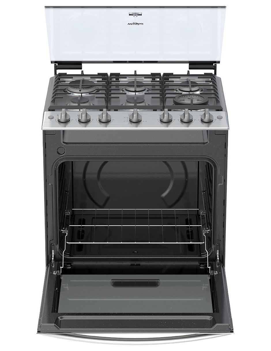 Estufa de piso a Gas LP 76 cm WFR5100S de 6 quemadores 4