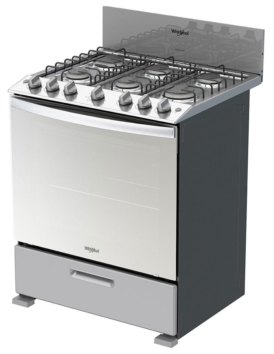 Estufa de piso a Gas LP 76 cm WFR3200D de 6 quemadores 2