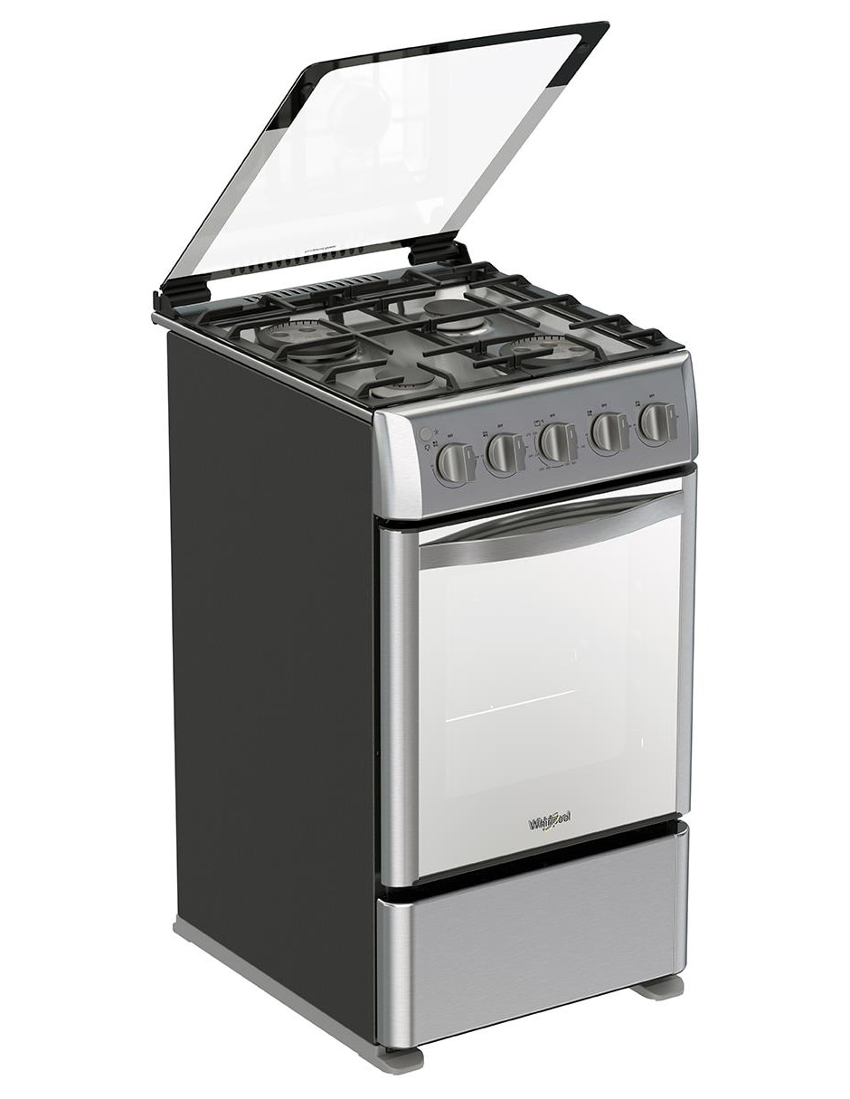 Combo estufa de piso a Gas LP 50 cm WWR7000SH de 4 quemadores + Campana 2