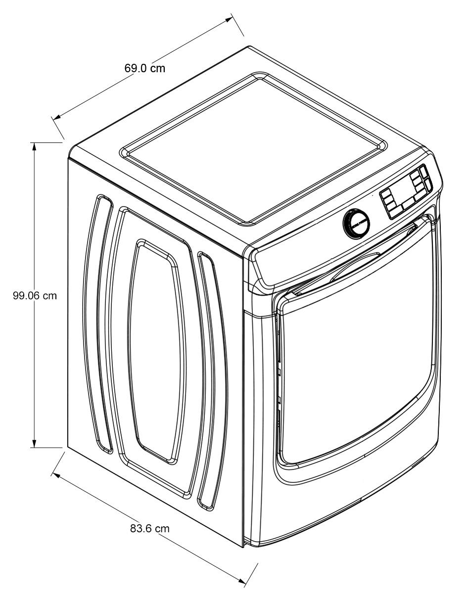 Secadora de gas de 22 kg con 9 ciclos 7MMGD6630HW 2