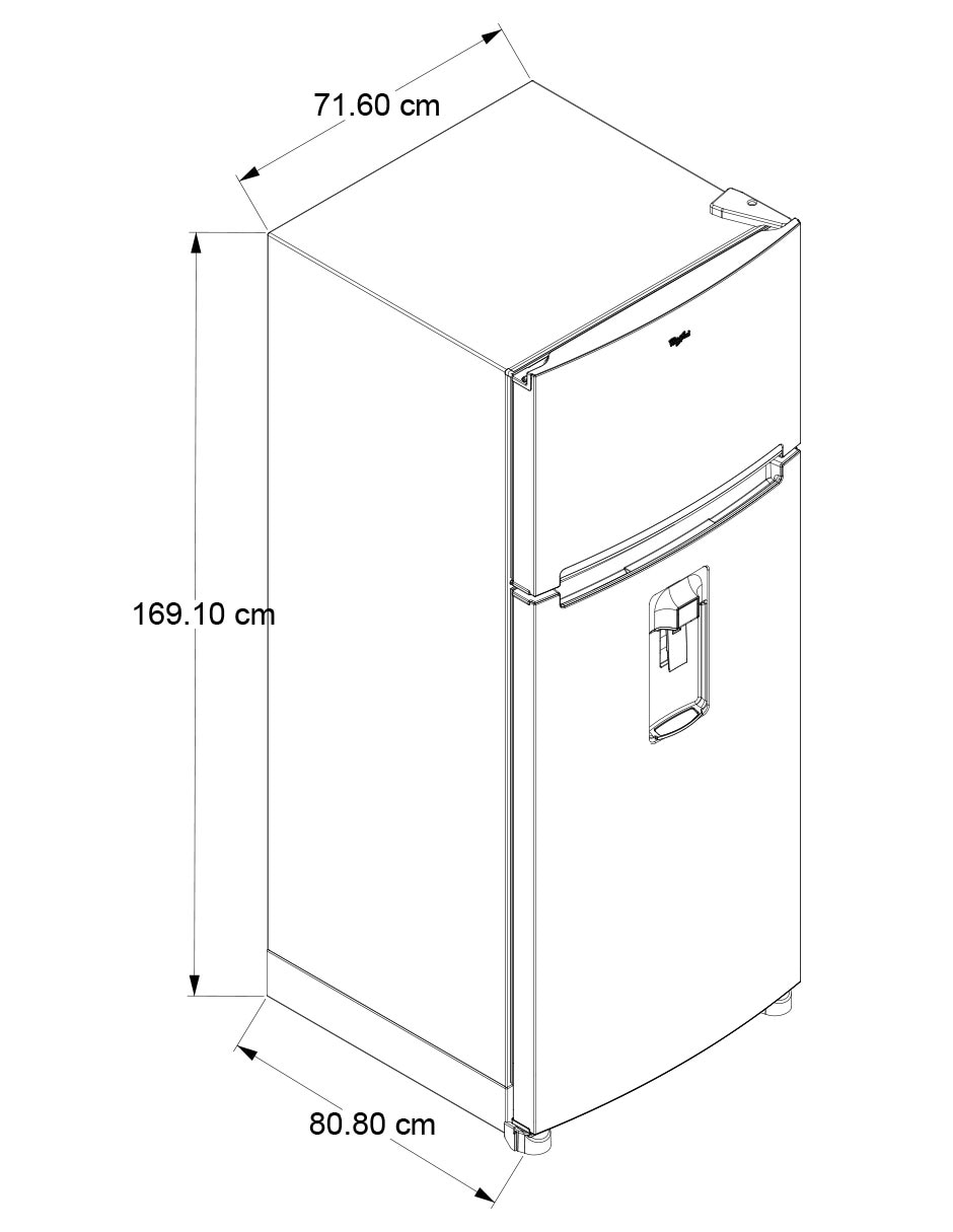 Refrigerador top mount 17 pies cúbicos no frost WT1756A 15