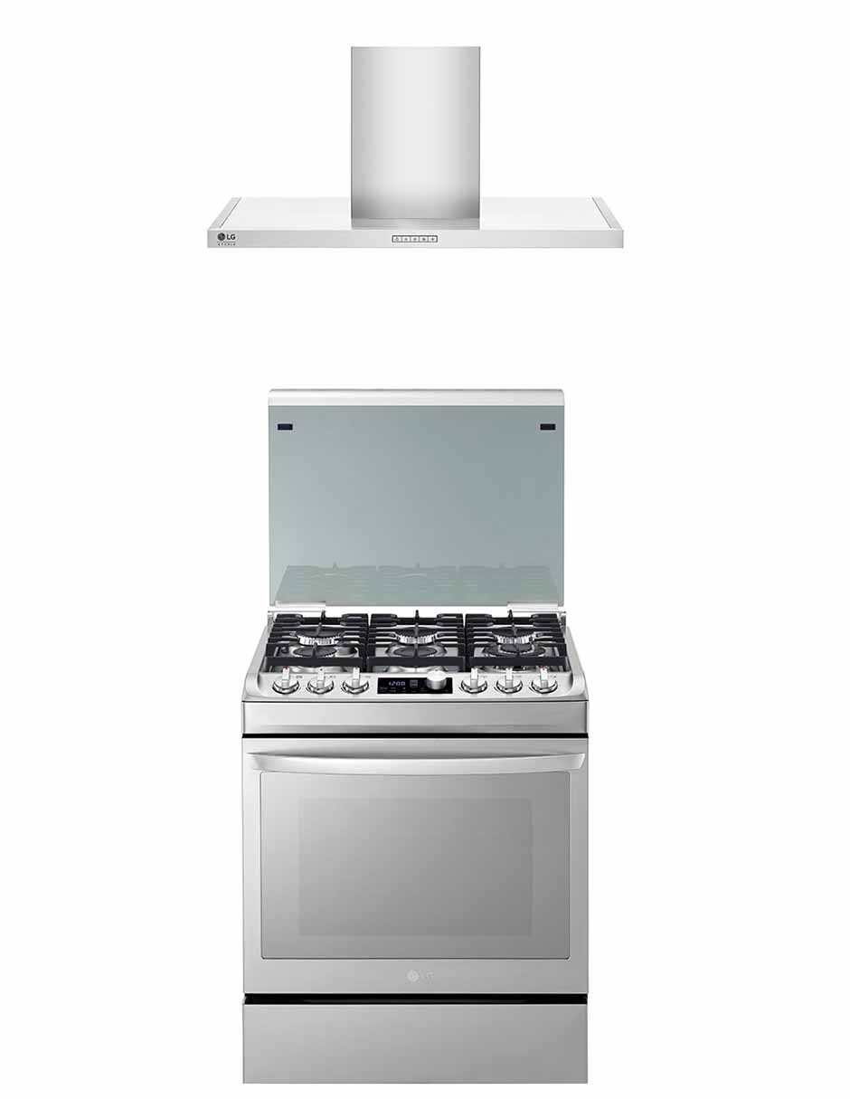 Estufa a gas LG 75.90 cm RSG316T.HCEZ6 + Campana en Liverpool