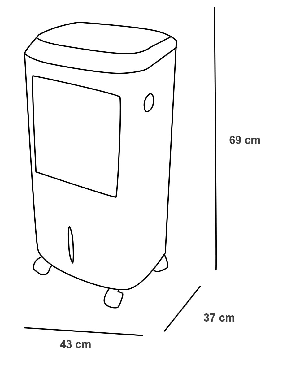 Enfriador evaporativo Portátil Dace Frío y calor M DAL1BC-1215D 4