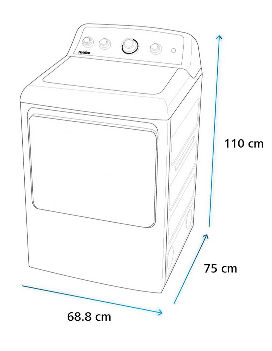 Secadora de gas lp de 22 kg con 4 ciclos SMG47N5MSBAB0 8