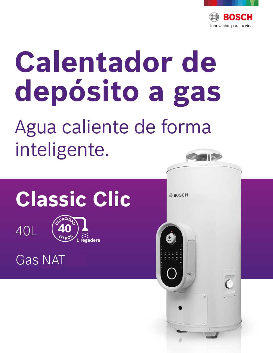 Calentador de depósito Classic Clic gas natural 9