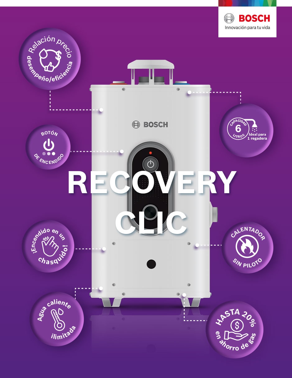 Calentador de paso RECOVERY CLIC 6 L gas natural 7
