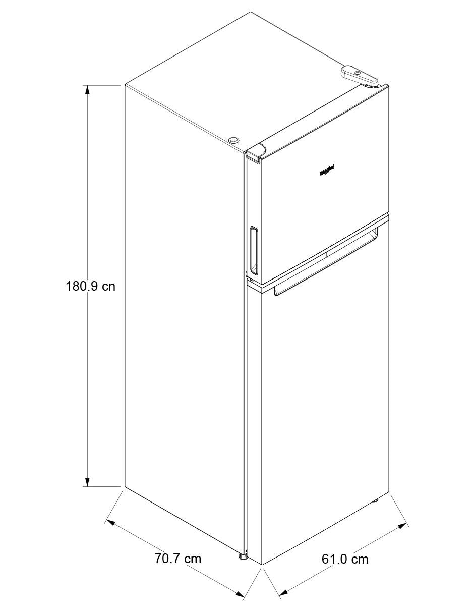 Refrigerador Top mount 14 pies cúbicos tecnología no frost WT1431A 9