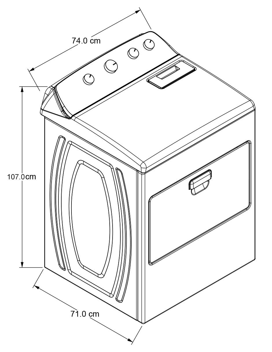 Secadora Carga Superior Eléctrica 21 kg Xpert Dry Sensor Global White  7MWED2040JM Whirlpool Secadora Carga Superior Eléctrica 21 kg Xpert Dry  Sensor Global White 7MWED2040JM