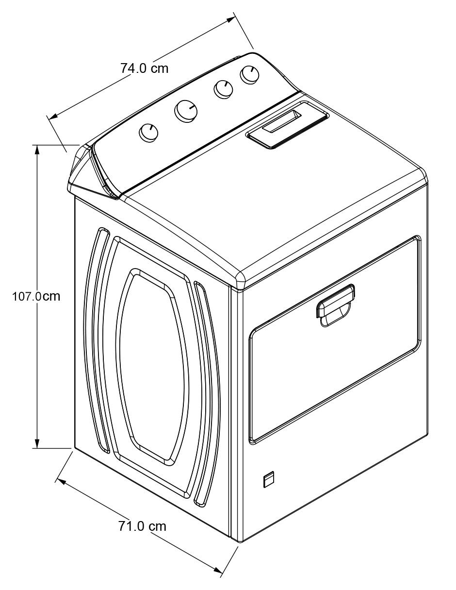 Secadora de gas de 23 kg con 11 ciclos 7MWGD2140JB 15
