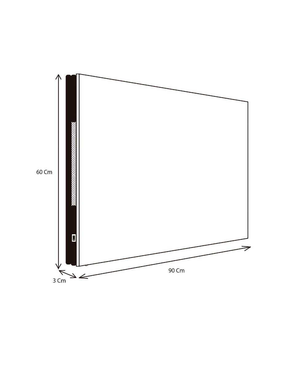 Calefactor de panel infrarrojo en cristal para pared negro 4
