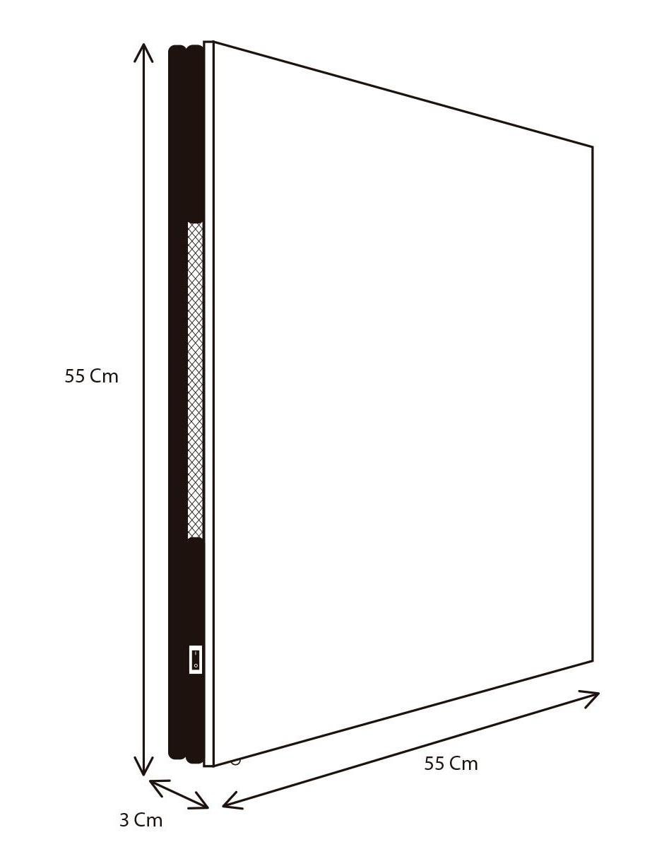 Calefactor panel infrarrojo en porcelanato para pared 4