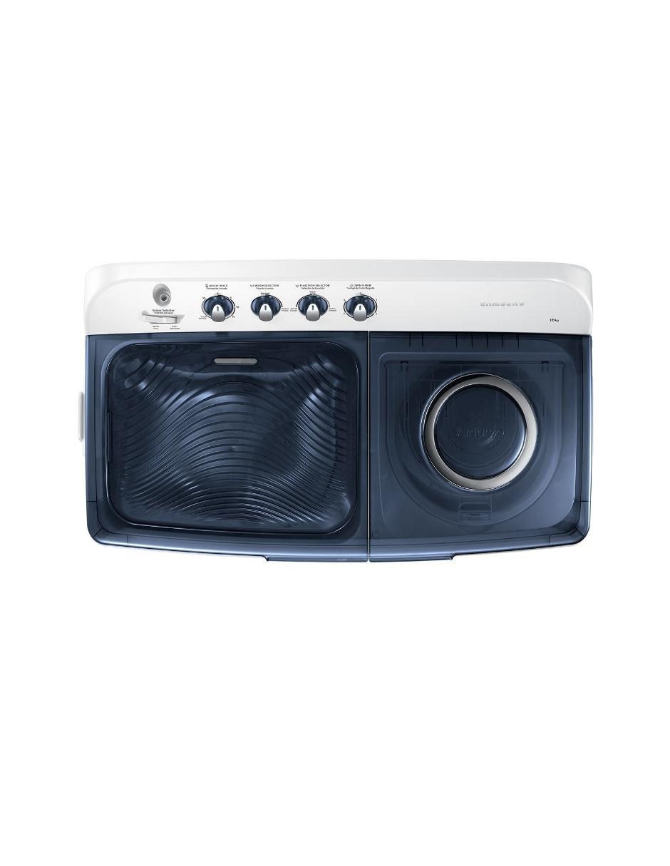Lavadora doble tina 18 kg semiautomática carga superior wt18k5200mb/ax 7