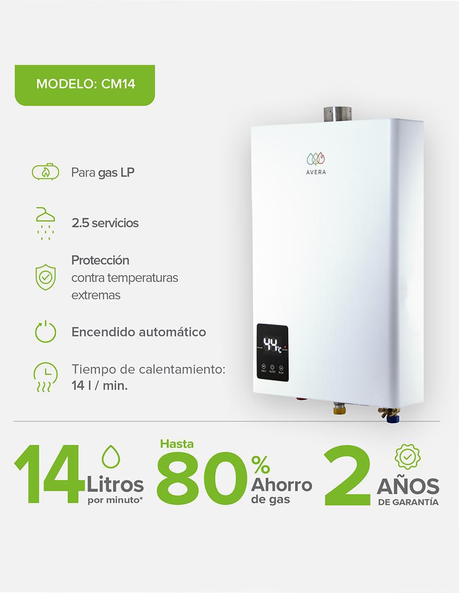 Calentador de paso CM14 Gas LP 5