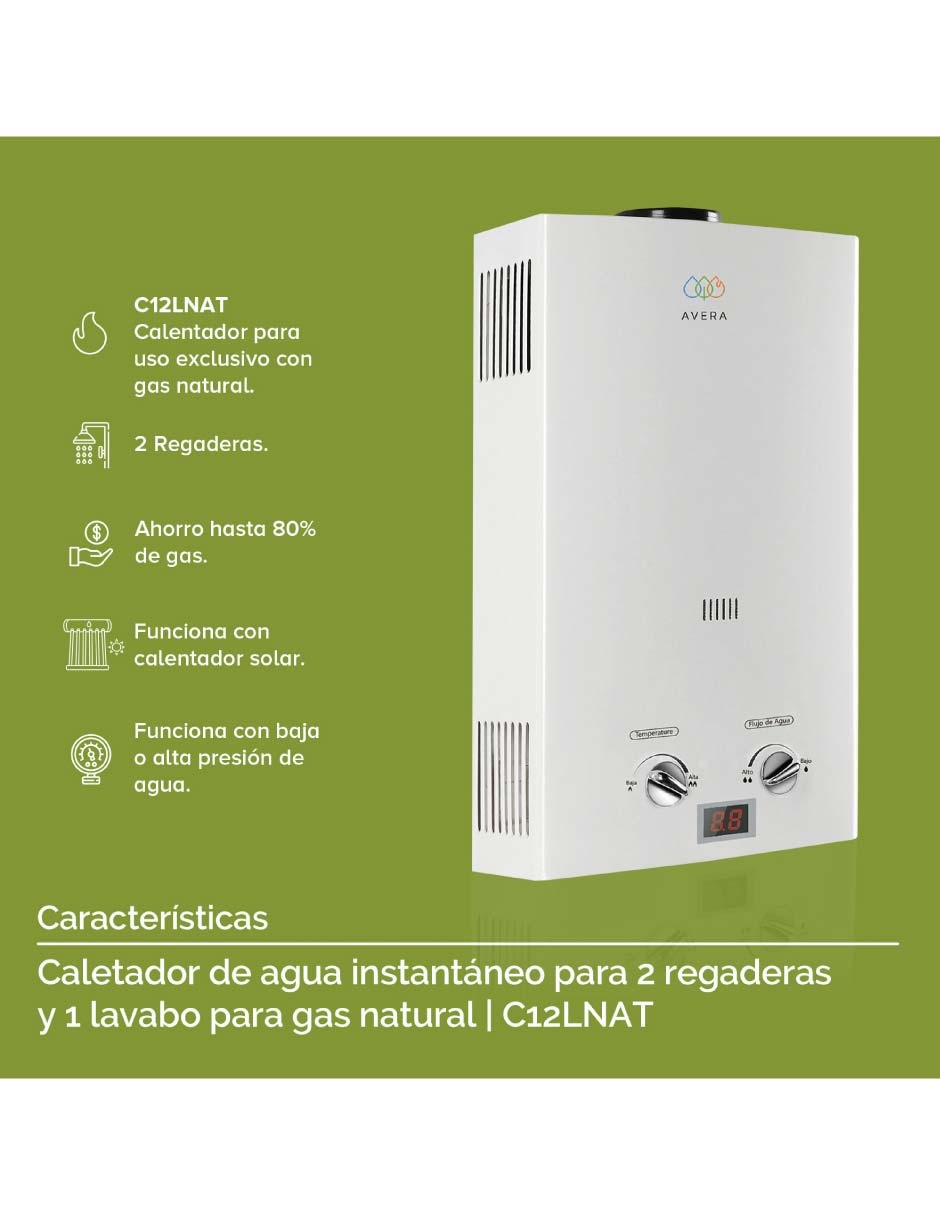 Calentador de paso C12LNAT 12 l Gas natural 17