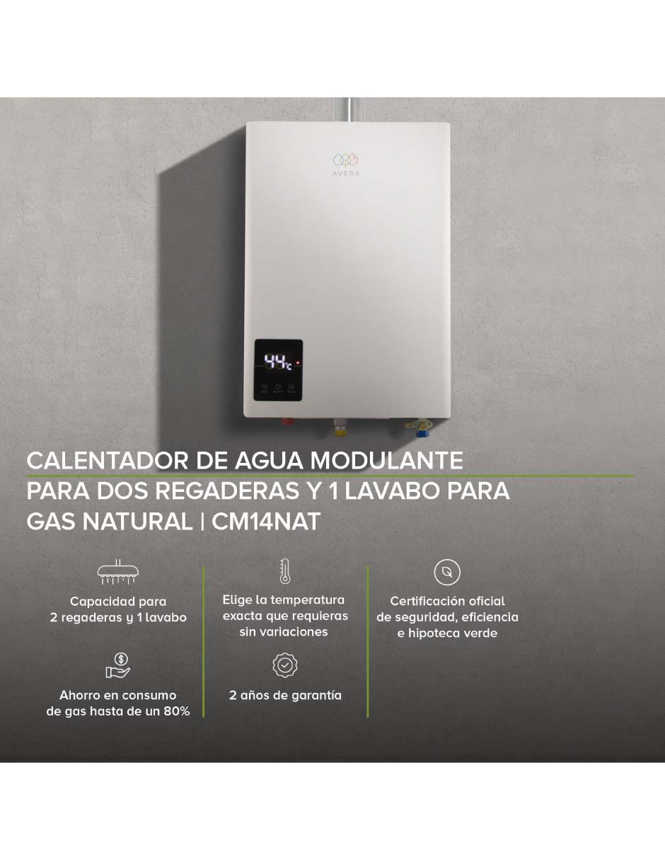 Calentador de paso CM14NAT gas natural 5