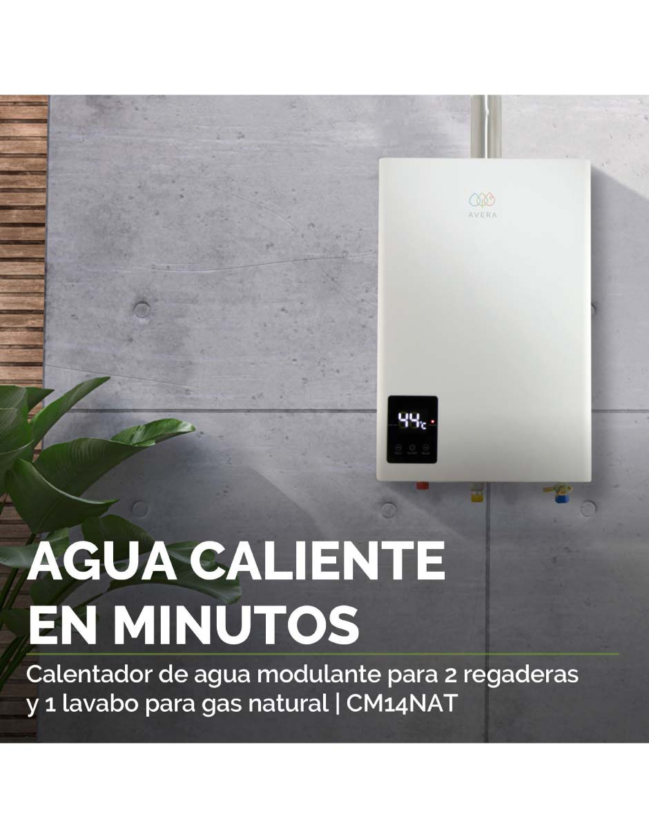 Calentador de paso CM14NAT gas natural 10