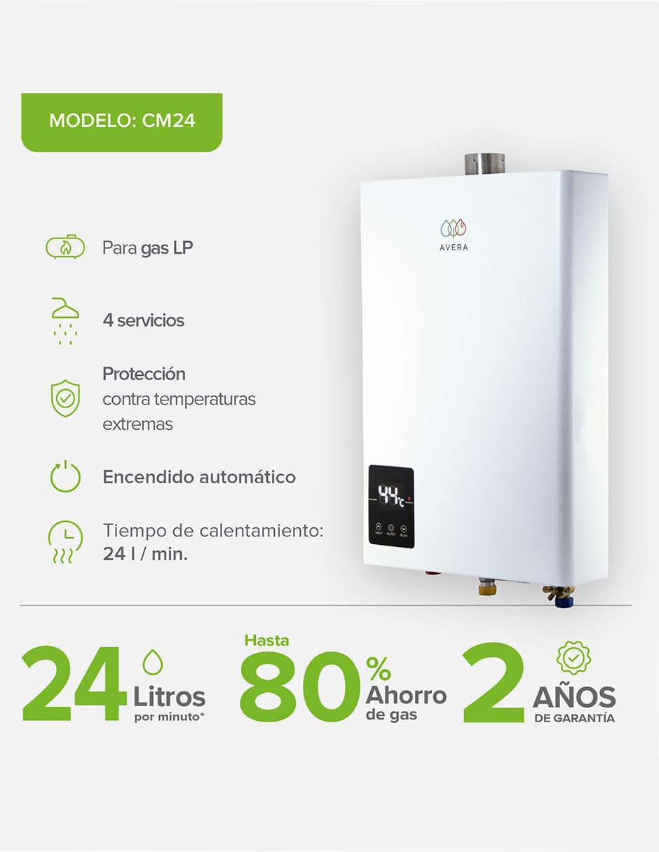 Calentador de paso CM24 Gas LP 12