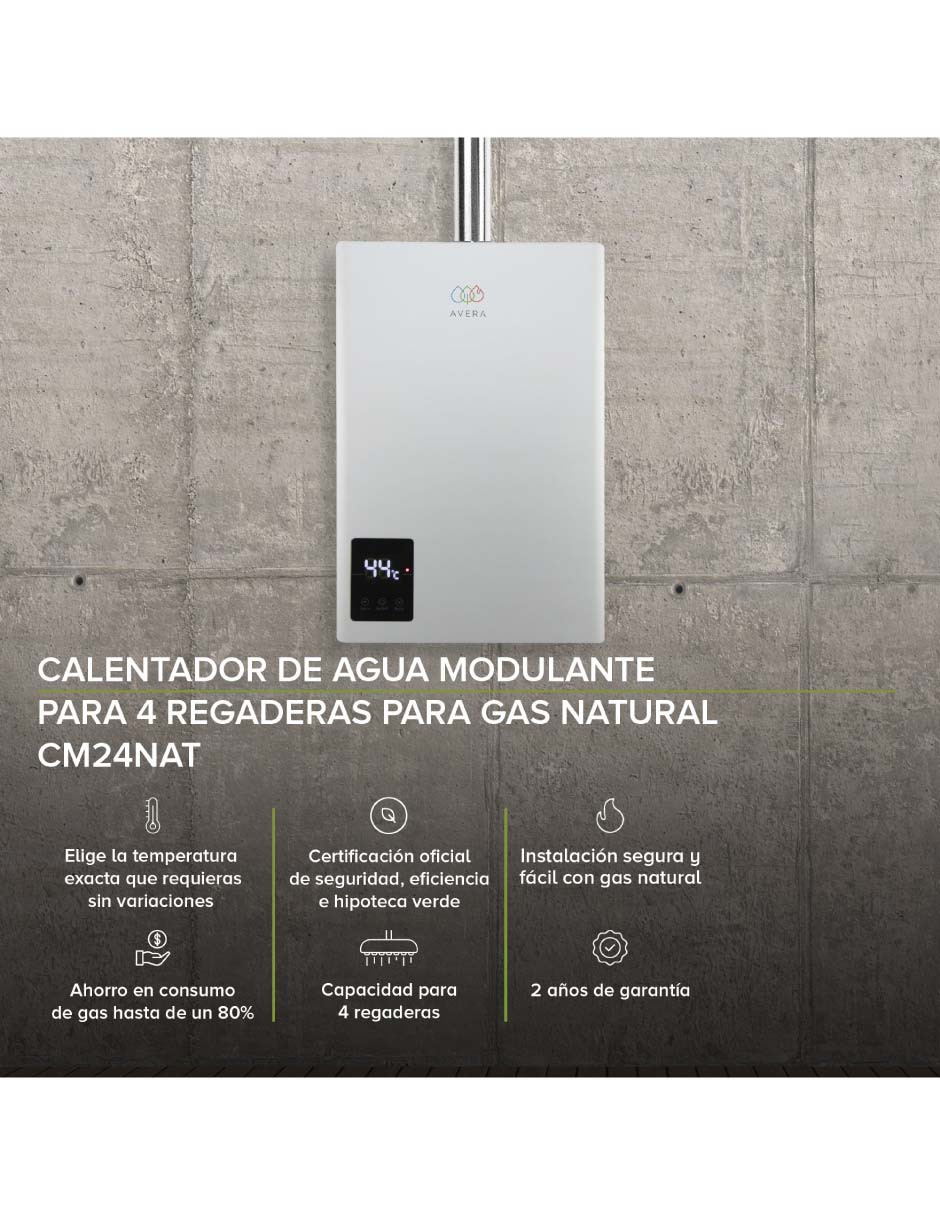 Calentador de paso CM24NAT gas natural 5