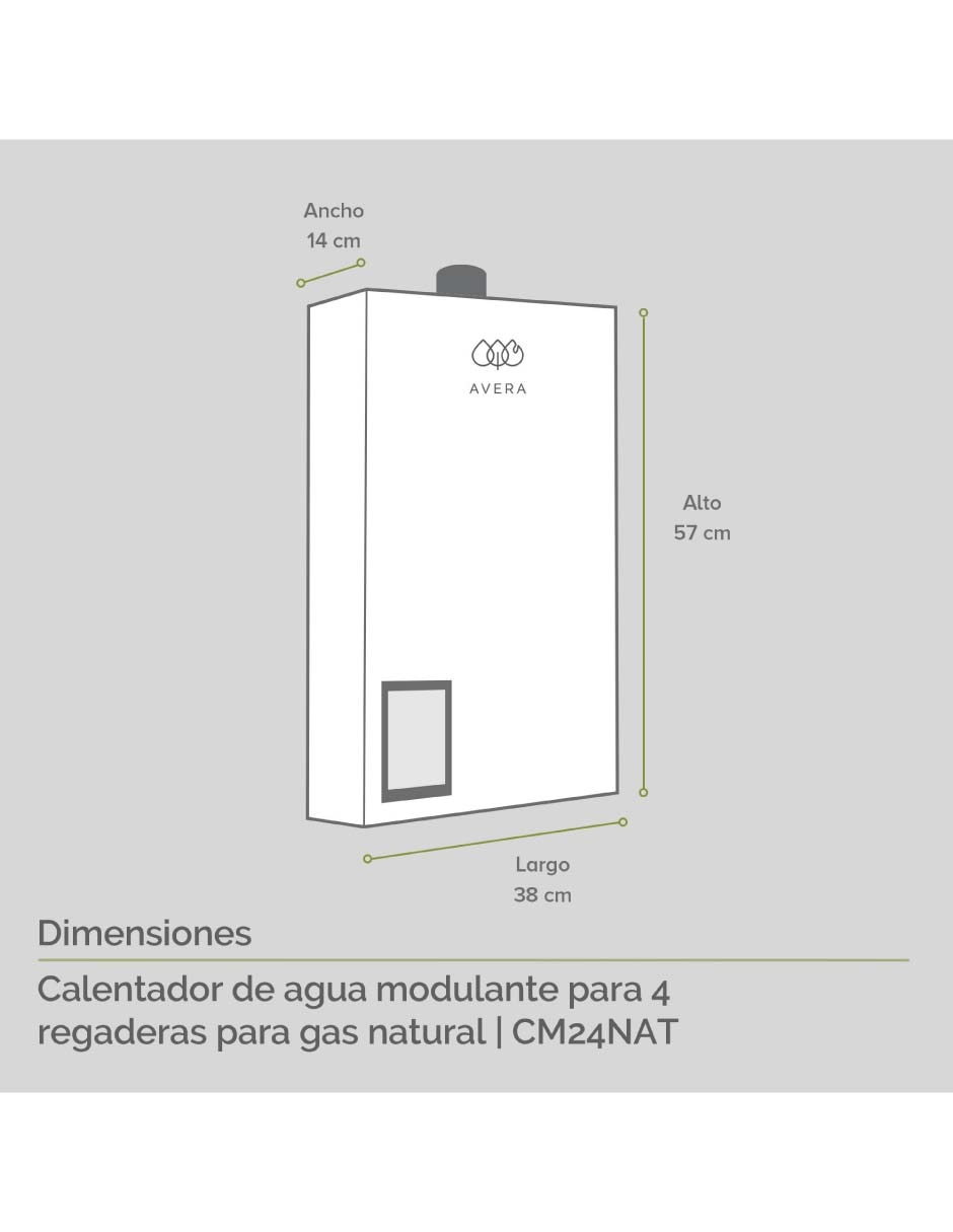 Calentador de paso CM24NAT gas natural 8