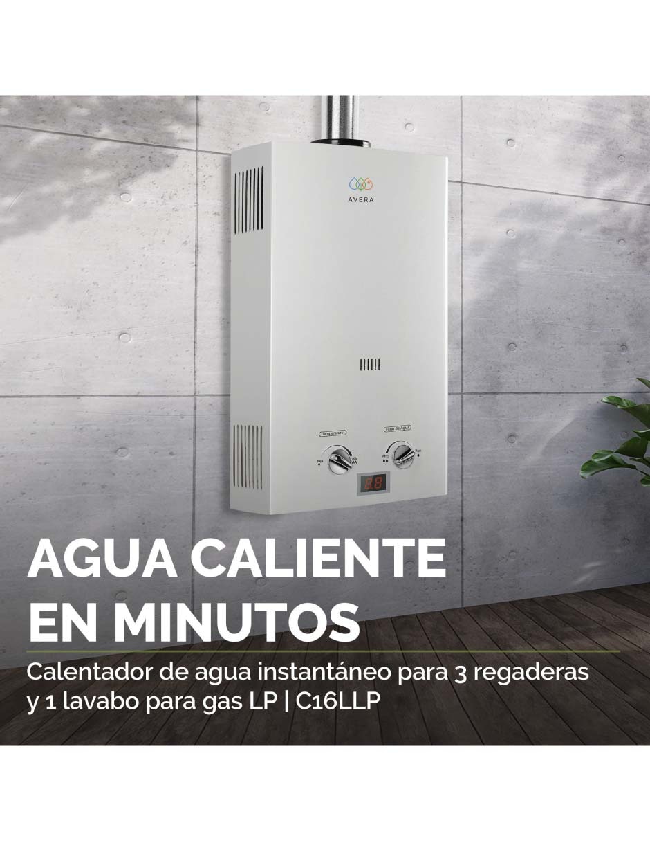 Calentador de paso C16l 3 servicios 16 L gas Lp 13