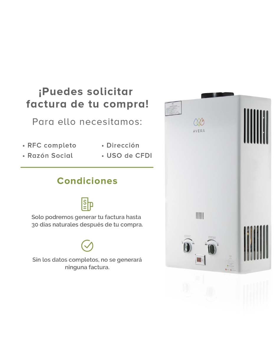 Calentador de paso C12L 12 l Gas LP 20