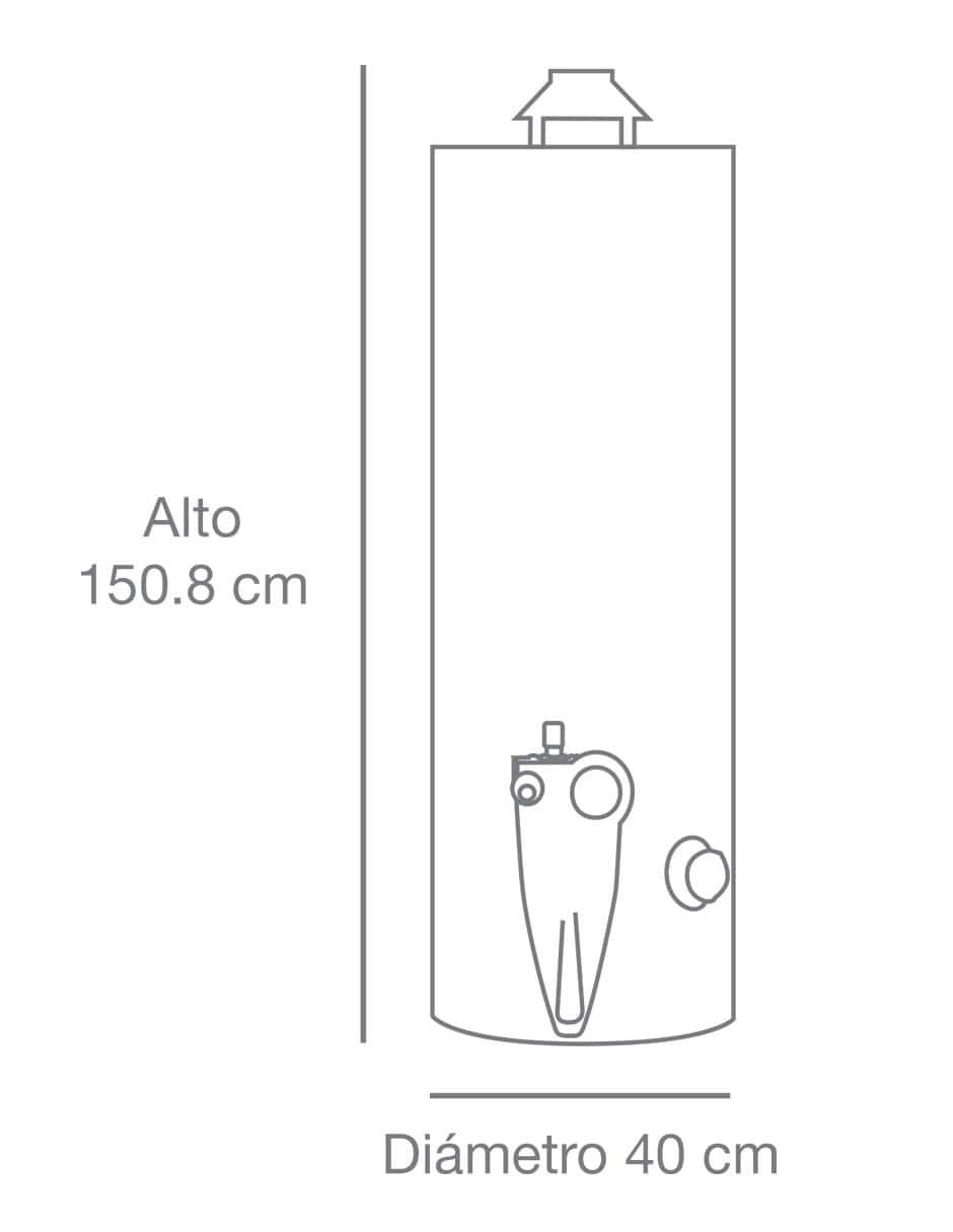 Calentador de depósito 393469 30 L gas lp 5