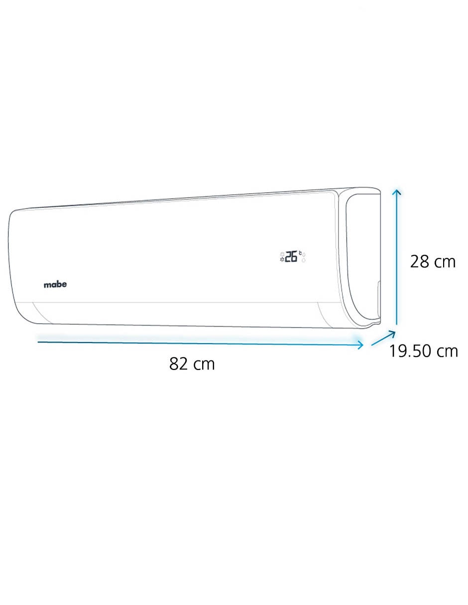 Aire Acondicionado de Pared Mabe 12000BTU MMT12CDBWCCM2