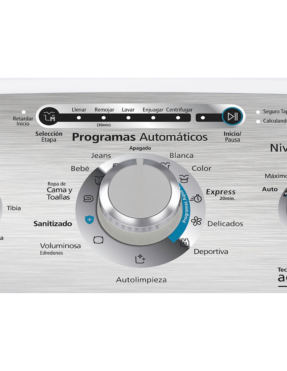 Lavadora 20 kg automática carga superior LMA70215WBAB0 29