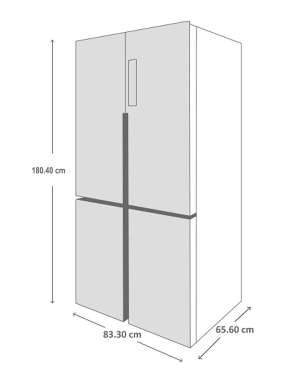 Refrigerador French door 17 pies tecnología no frost HQM458BKNSS0 6