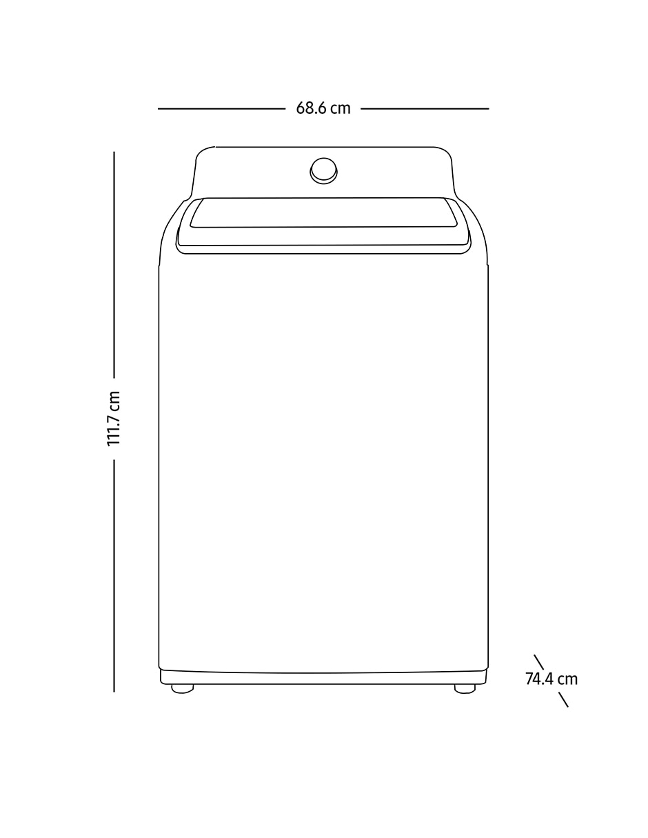 Lavadora 20 kg automática carga superior wa20a3350gw/ax 8