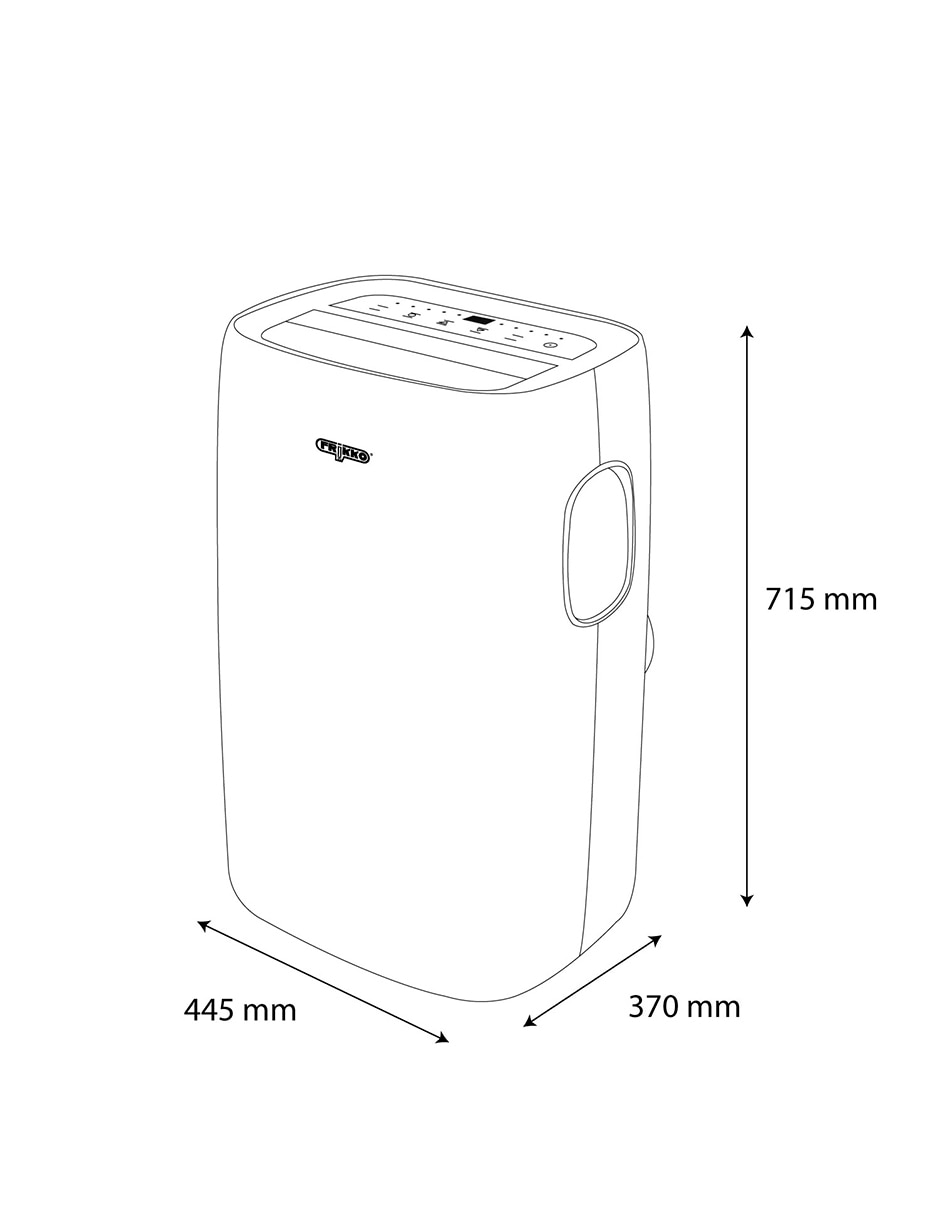 Aire acondicionado portátil Frío 12000 BTU 131C 115 V 8