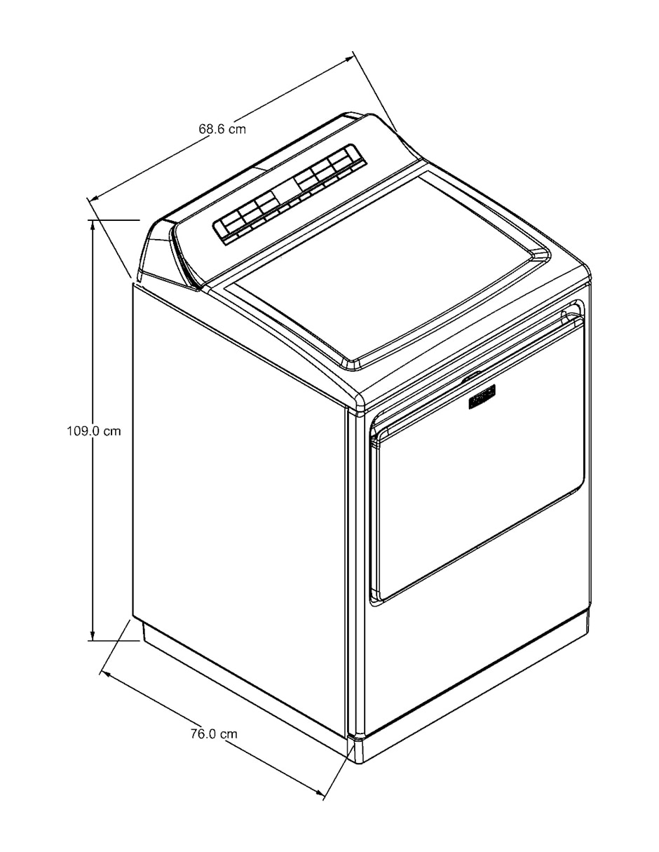 Secadora de gas de 28 kg con 35 ciclos 7MWGD7120LW 6
