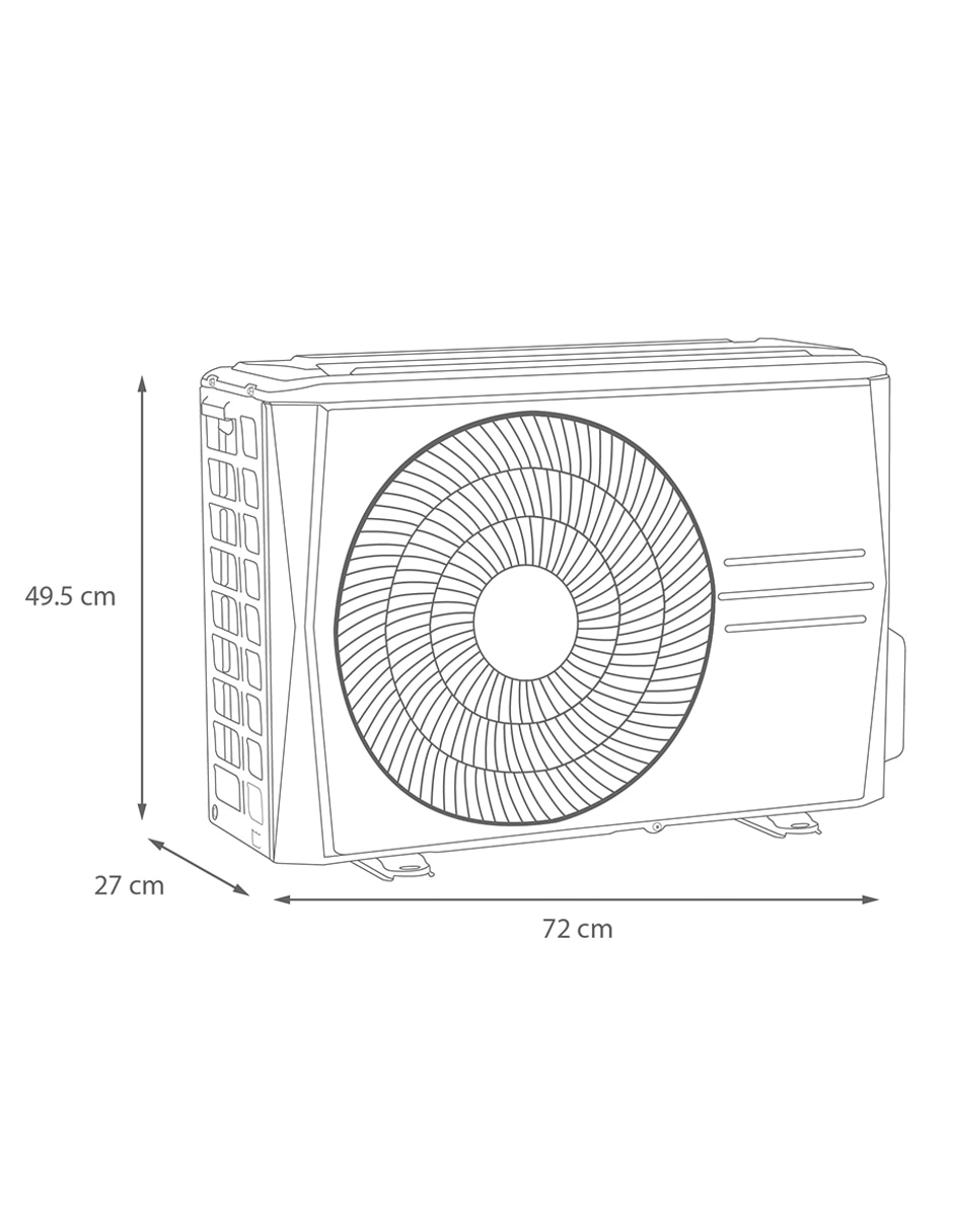 Aire acondicionado mini split frío 12000 BTU MAS12C2ASP 220 V 5