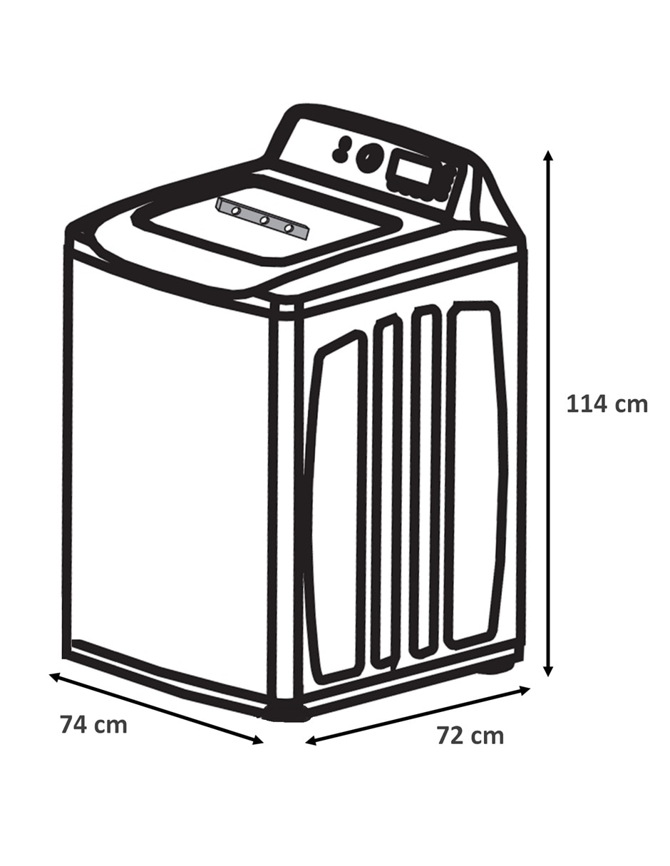 Lavadora 22 kg automática carga superior lwm-27iib berlin