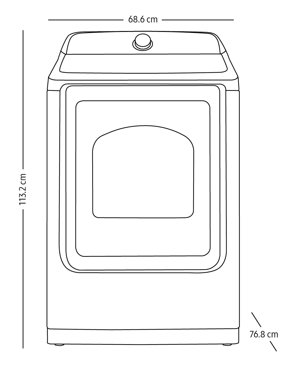 Secadora de gas lp de 24 kg con 10 ciclos DVG24A5370W/AX 6