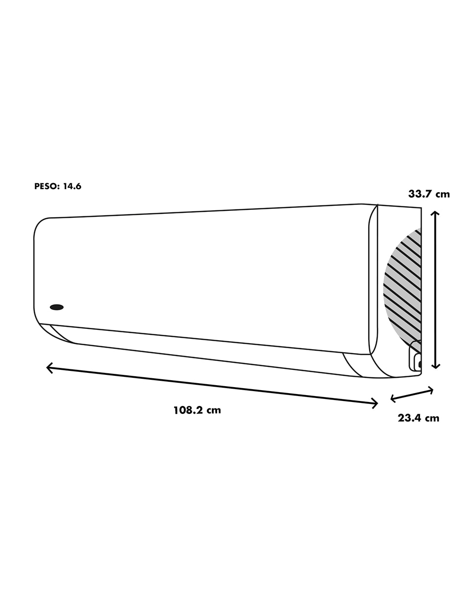 Aire acondicionado mini split frío 24000 BTU 53PRC243D 220 V 6
