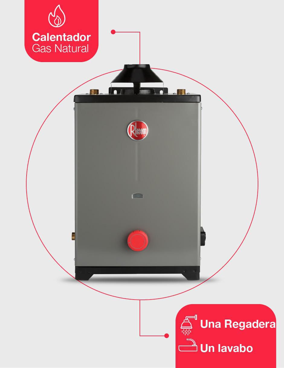Calentador de paso 600090007 8 L gas natural 2