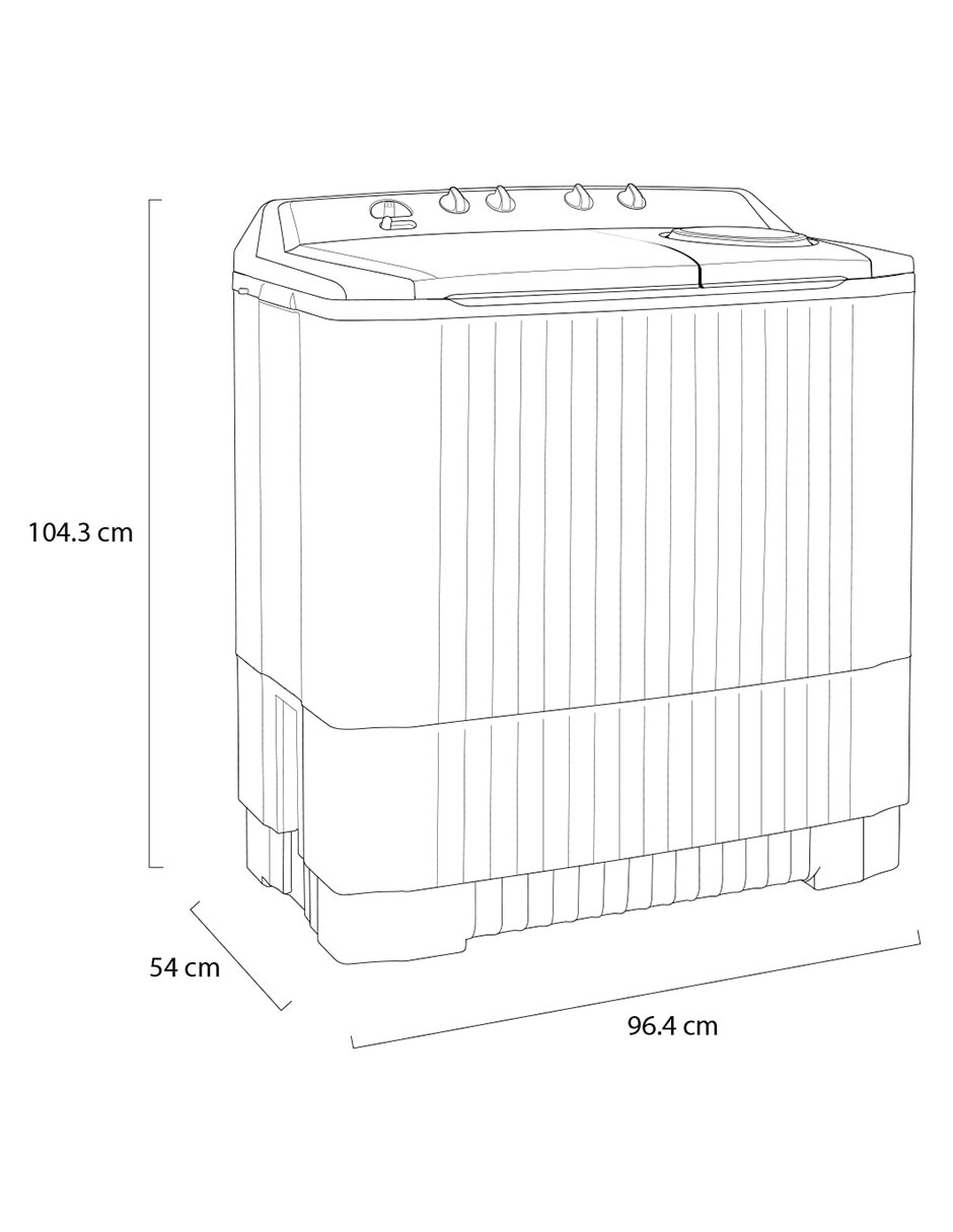 Lavadora 18 kg semiautomática carga superior WP18WAR 11
