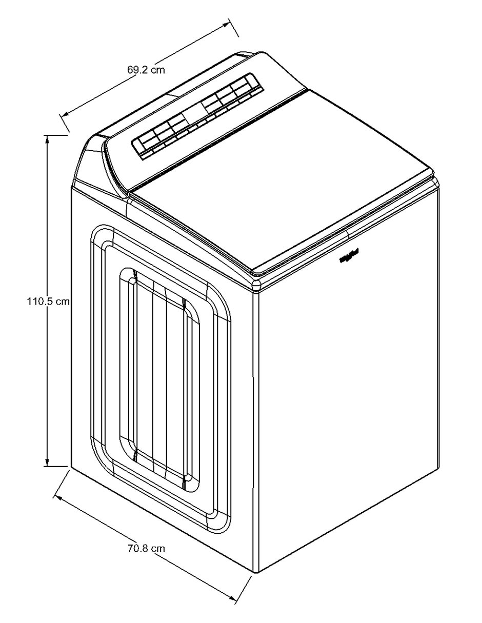 Lavadora 28 kg automática carga superior 7mwtw8127lw 18