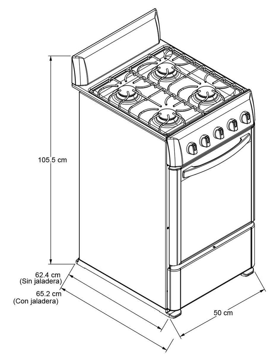 Estufa a gas 50 cm AW-5300D 6