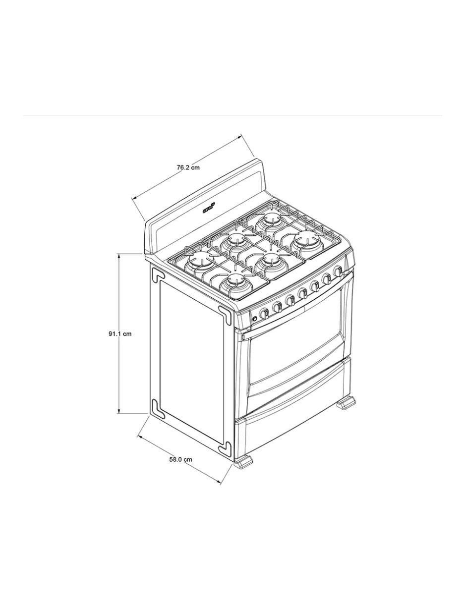 Estufa a gas Acros 76 cm AF5434D