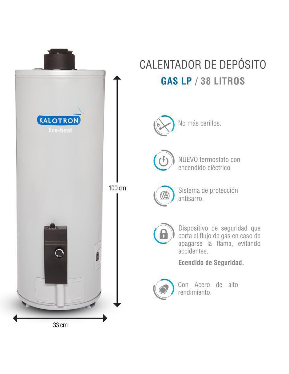 Calentador de depósito KA-DEP-040LP-01 40 L gas lp 3