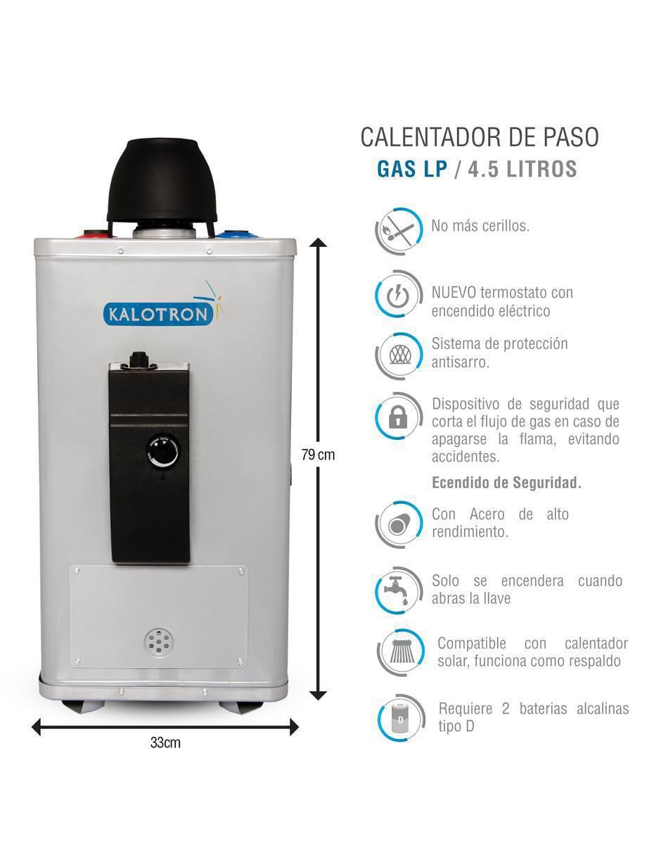 Calentador alta recuperación KA-ARC-045LP-01 4.5 L gas lp 3