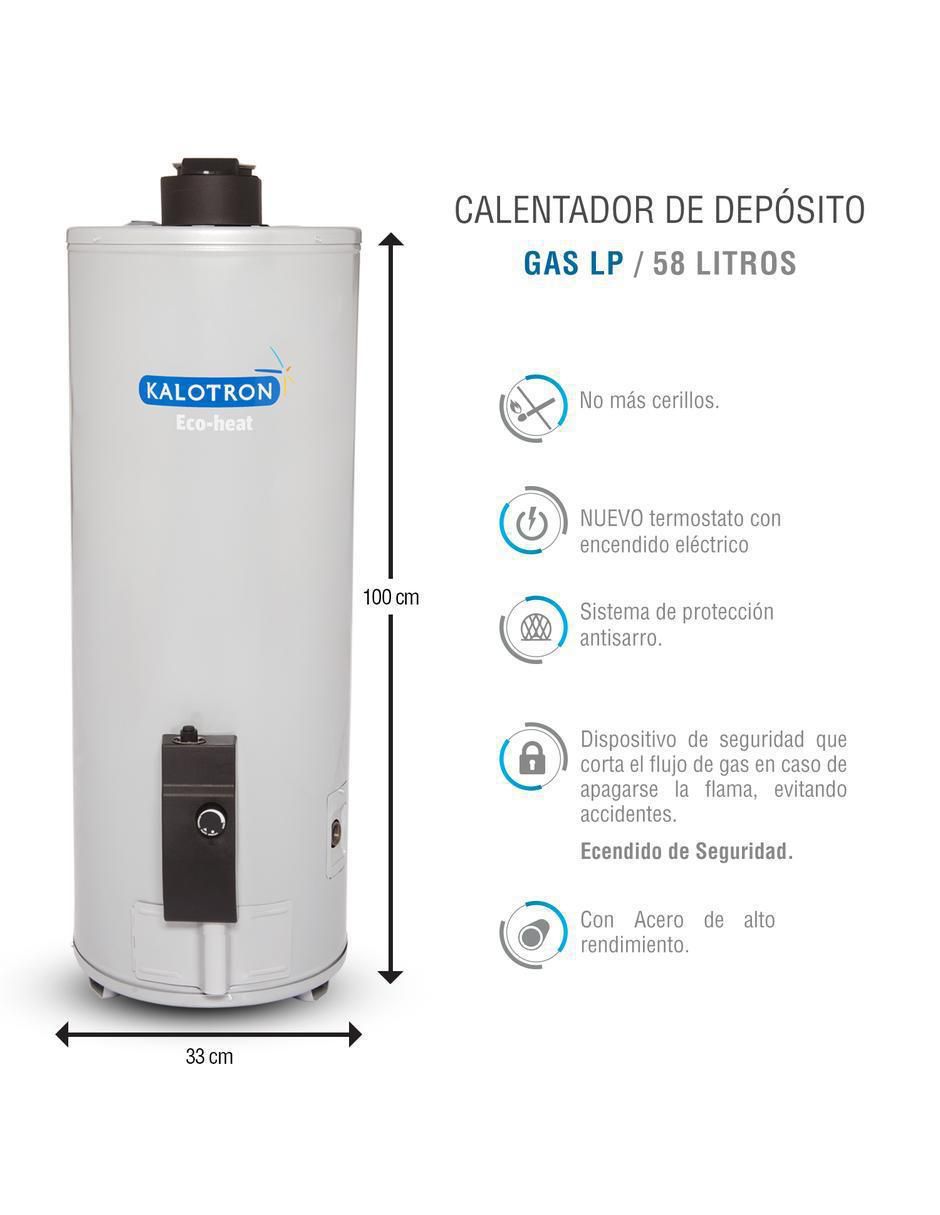 Calentador de depósito KA-DEP-060LP-01 60 L gas lp 3