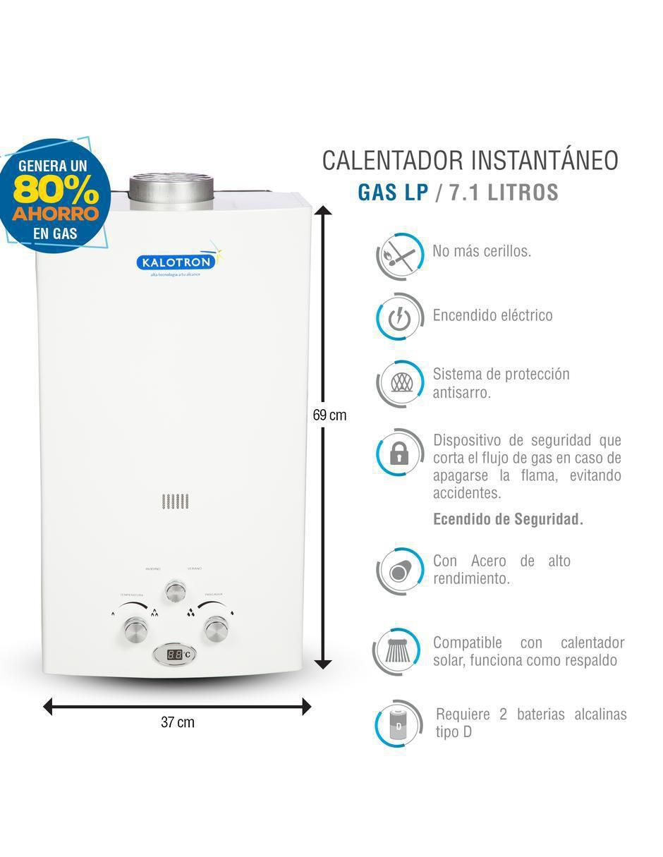 Calentador instantáneo KA-INS-078LP-01 7 L gas lp 3