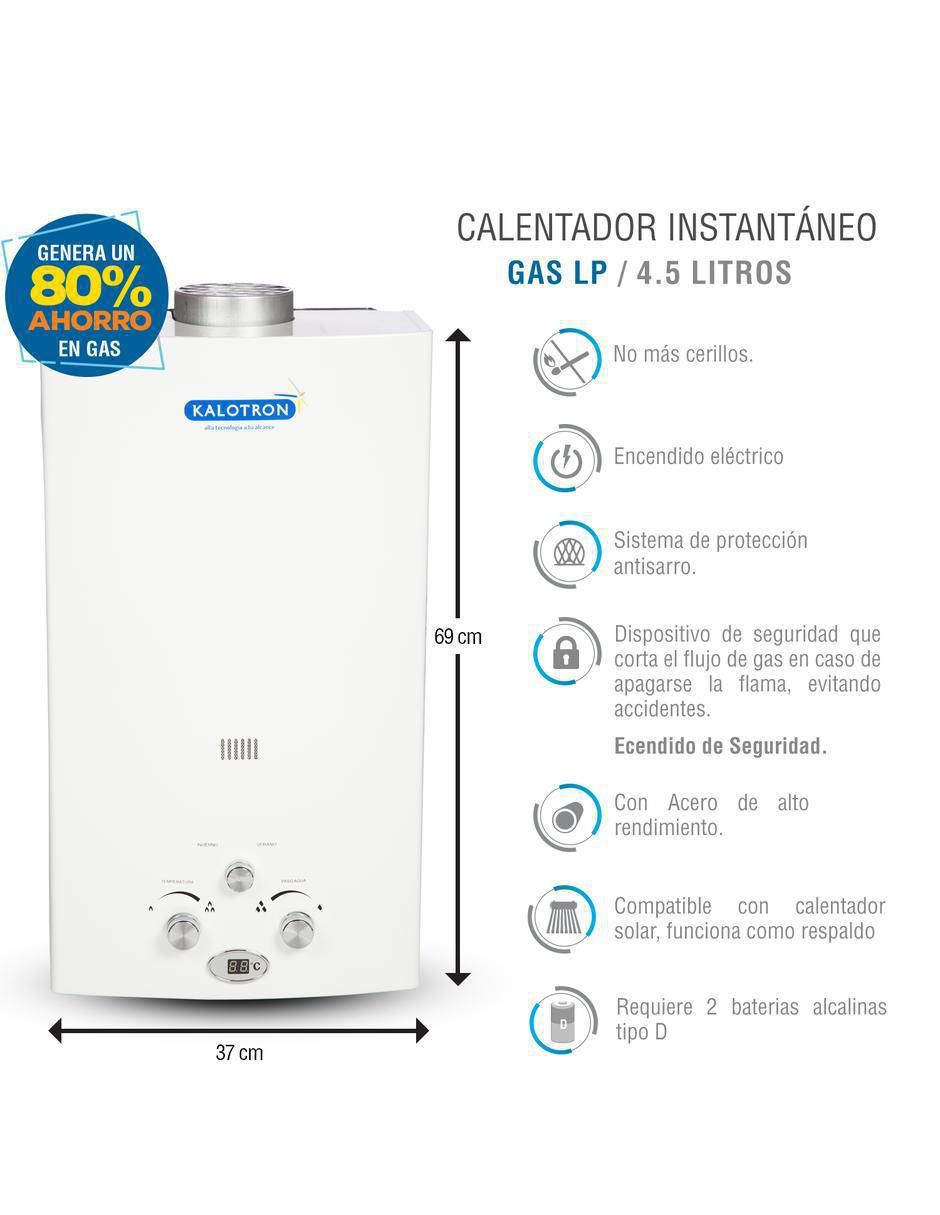 Calentador instantáneo KA-INS-045LP-01 4.5 L gas lp 3