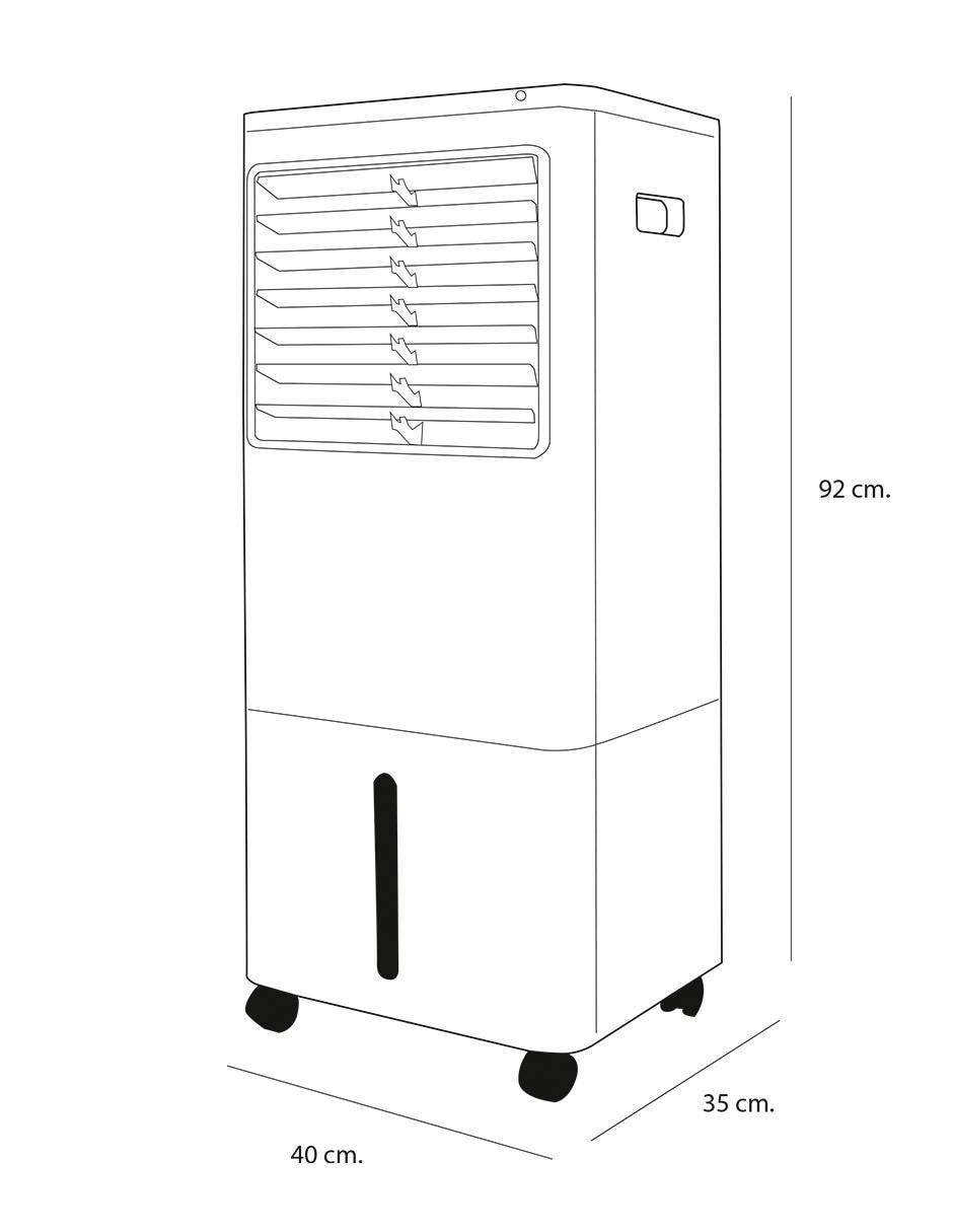 Aire acondicionado de torre frío 30 L DAL2B-3050C 127 V 8